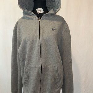 Fox Gray Zip-Up Men's Sweater